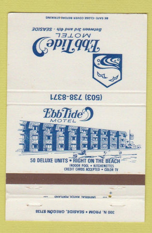 Matchbook Cover - Ebb Tide Motel Seaside OR 40 Strike