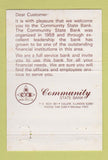 Matchbook Cover - Community State Bank Salem IL 40 Strike