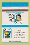 Matchbook Cover - Fuller O'Brien Paints Kens Casper WY 40 Strike