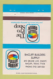 Matchbook Cover - Fuller O'Brien Paints Bacliff TX 40 Strike