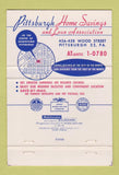 Matchbook Cover - Pittsburgh Home Savings Bank PA #3 40 Strike