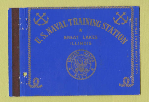 Matchbook Cover - US Naval Training Station Great Lakes IL 40 Strike