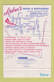 Matchbook Cover - Reber's Motel Restaurant Barryville NY 40 Strike