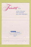 Matchbook Cover - Farimont Hotel San Francisco CA WEAR 40 Strike