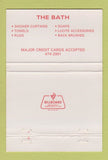 Matchbook Cover - Sauna San Francisco CA Shower Supply soap bath 40 Strike