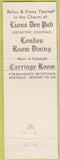 Matchbook Cover - 3 Lions Supper Club West Baraboo WI
