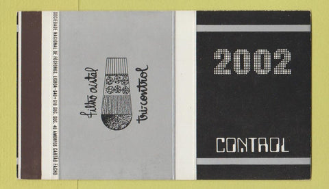 Matchbook Cover - 2002 Control Spain? SAMPLE? 40 Strike