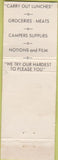 Matchbook Cover - Grandma Smrekar's Motel Standard oil gas Millston WORN