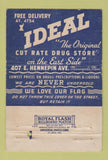 Matchbook Cover - Ideal Cut Rate Drugs Minneapolis MN WWII WEAR 40 Strike