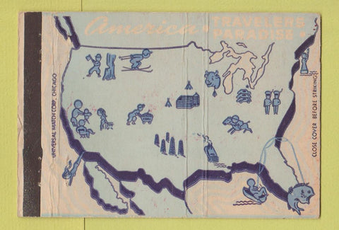 Matchbook Cover - America Travelers Paradise Interstate Company WEAR 40 Strike