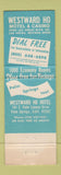 Matchbook Cover - Westward Ho Motel Casino Las Vegas NV Palm Springs #1