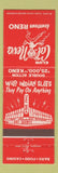 Matchbook Cover - Club Cal Neva Reno NV UNIVERSAL MATCH #2 BACKSTRIKE