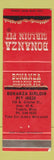 Matchbook Cover - Bonanza Sirloin Pit Tupelo MS