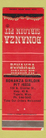 Matchbook Cover - Bonanza Sirloin Pit Tupelo MS