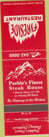 Matchbook Cover - Fireside Restaurant Pueblo CO
