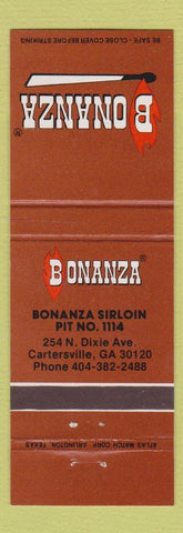 Matchbook Cover - Bonanza Sirloin Pit Cartersville GA