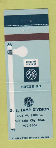 Matchbook Cover - GE General Electric Salt Lake City UT