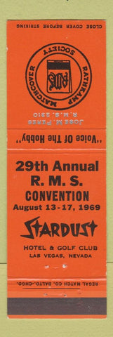 Matchbook Cover - Stardust Casino Las Vegas NV 1969 RMS Jose Peres