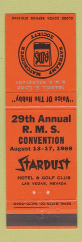 Matchbook Cover - Stardust Casino Las Vegas NV 1969 RMS Isabell Lord