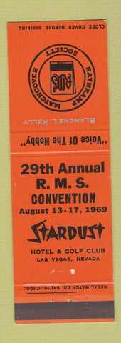 Matchbook Cover - Stardust Casino Las Vegas NV 1969 RMS Blanche Kelly
