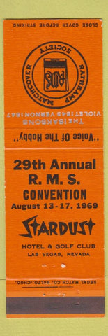 Matchbook Cover - Stardust Casino Las Vegas NV 1969 RMS Isaksons