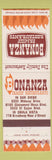 Matchbook Cover - Bonanza Family Restaurants Chula Vista San Diego CA