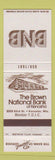 Matchbook Cover - Brown National Bank Kenosha WI #2 NIGHT DEPOSITS