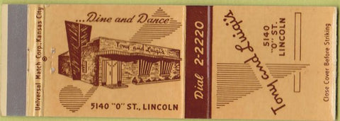 Matchbook Cover - Tony  and  Luigi's Lincoln NE restaurant
