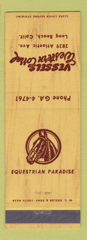 Matchbook Cover - Vessels Western Corral Long Beach CA