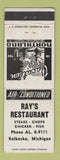 Matchbook Cover - Ray's Restaurant Kalkaska MI