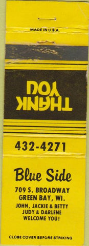 Matchbook Cover - Blue Side Green Bay WI WEAR