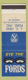 Matchbook Cover - 1966 Ford JC Hess Hershey PA
