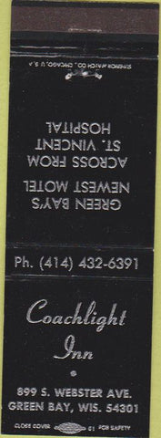 Matchbook Cover - Coachlight Inn Greenbay WI
