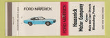 Matchbook Cover - Ford Maverick Housenick Bloomsburg PA