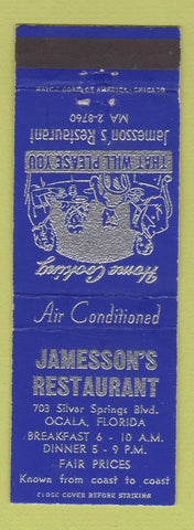 Matchbook Cover - Jamesson's Restaurant Ocala FL