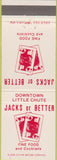 Matchbook Cover - Jacks or Better NO TOWN GIVEN
