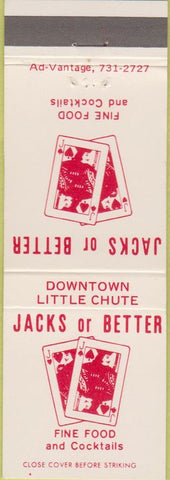 Matchbook Cover - Jacks or Better NO TOWN GIVEN