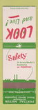 Matchbook Cover - Pontiac Motors GM Safety