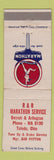 Matchbook Cover - R&R Marathon oil gas Toledo OH WEAR