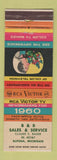 Matchbook Cover - 1960 RCA Victor TV Alpena MI WEAR