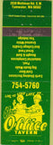 Matchbook Cover - The Office Tavern Tumwater WA