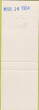 Matchbook Cover - The Office Tavern Tumwater WA