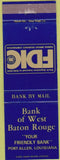 Matchbook Cover - Bank of West Baton Rouge Port Allen LA