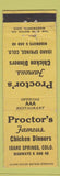 Matchbook Cover - Proctor's Chicken Dinners Idaho Springs Colorado WEAR