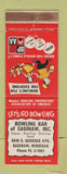 Matchbook Cover - Bowling Bar Saginaw MI WEAR