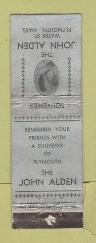 Matchbook Cover - John Alden Plymouth MA Souvenirs girlie MERCHANTS WEAR