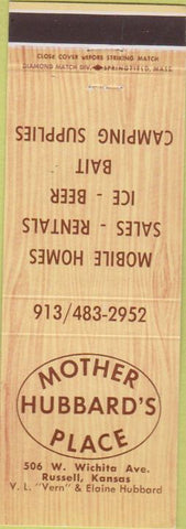 Matchbook Cover - Mother Hubbard's Place Russell KS