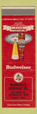 Matchbook Cover - Budweiser Beer Blankville Beverage OH Budweiser Beer