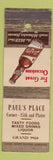 Matchbook Cover - Schlitz Beer Paul's Place WEAR