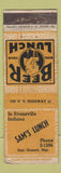 Matchbook Cover - Sam's Lunch Evansville IN WEAR